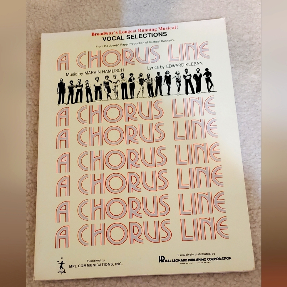 A Chorus Line Piano Guitar & Vocals 96 Pages With Lyrics!!
